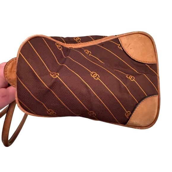 GUCCI x VINTAGE 70's GG Boston Bag in Orange Stripe Brown Canvas Doctor Bag - Picture 4 of 16